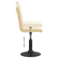 Eetkamerstoelen draaibaar 6 st fluweel crèmekleurig - thumbnail