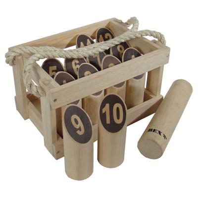 Kubb Number original rubber hout in houten kist
