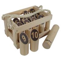 Kubb Number original rubber hout in houten kist - thumbnail