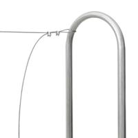 VidaXL Haardhoutrek met regenhoes 200x25x150 cm gegalvaniseerd staal - thumbnail