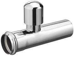 Wiesbaden Chroom muurbuis recht met beluchter 32 mm