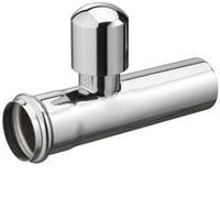 Wiesbaden Chroom muurbuis recht met beluchter 32 mm - thumbnail