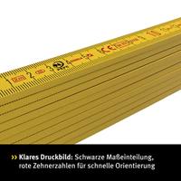 Stabila Holz-Gliedermaßstab Type 700 1304 Duimstok 2 m Beukenhout - thumbnail