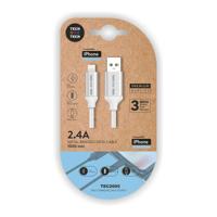 Kabel USB naar Lightning Tech One Tech TEC2005 1 m Wit - thumbnail