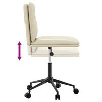 Eetkamerstoelen 2 st kunstleer crèmekleurig - thumbnail