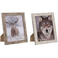 Fotolijsten Home ESPRIT Wit Natuurlijk Kristal polyestyreen Scandinavisch 24,6 x 2 x 29,6 cm (2 Stuks) - thumbnail