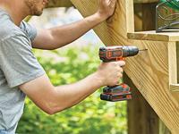 BLACK+DECKER BDCDC18KB 18V 2x1.5Ah Schroefboor - 1 snelh | 2x 18V 1.5Ah accu&apos;s + 400mA Lader | In koffer - BDCDC18KB-QW - thumbnail