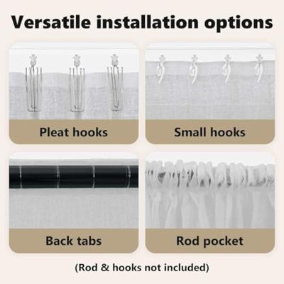 VidaXL Voile gordijn 2 pcs lichtgrijs 175 x 140 cm polyester VidaXL Voile gordijn 2 pcs lichtgrijs 175 x 140 cm polyester