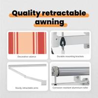 VidaXL Inklapbaar zonnescherm geel 400 x 200 cm stof - thumbnail