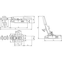 Bessey Horizontale spanner met open arm en horizontale basisplaat STC-HH /40 - STCHH50 - thumbnail
