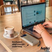 Aqiila B20+M Powerbank 20000 mAh LiPo USB-A, USB-C Mosgroen - thumbnail