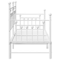 Bedframe voor een daybed met hoofdeinde Wit 75 x 190 cm Staal - thumbnail