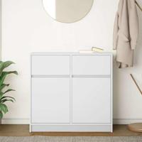 Dressoir met lade 80x34x76 cm spaanplaat wit - thumbnail