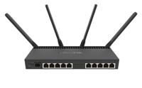 MikroTik RB4011iGS+5HacQ2HnD-IN draadloze router Gigabit Ethernet Dual-Band (2,4 GHz/5 GHz) Zwart - thumbnail