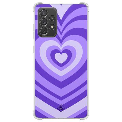 Samsung Galaxy A52(s) shockproof hoesje - Hart swirl paars Samsung Galaxy A52(s) shockproof hoesje - Hart swirl paars