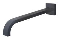 Wiesbaden Rombo inbouw uitloop 30 cm messing zwart mat - thumbnail
