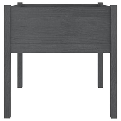 VidaXL Plantenbak 70x70x70 cm massief grenenhout grijs