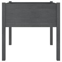 VidaXL Plantenbak 70x70x70 cm massief grenenhout grijs - thumbnail