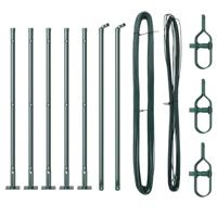 VidaXL Afrasteringspaal 7 pcs groen staal - thumbnail