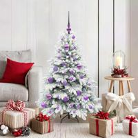 VidaXL Kunstkerstboom met 150 led met standaard wit 120 cm pe en pvc - thumbnail