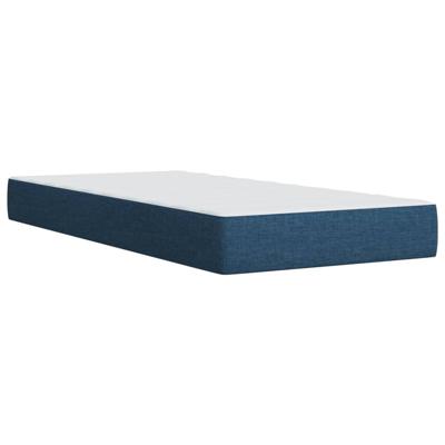 Boxspring met matras stof blauw 90x190 cm - thumbnail