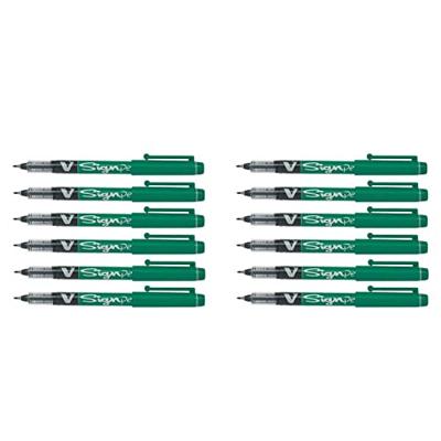 Boligrafo de tinta líquida Pilot V Sign Groen 0,6 mm (12 Stuks)