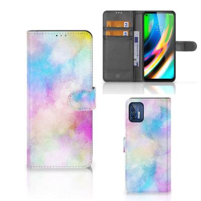 Hoesje Motorola Moto G9 Plus Watercolor Light | Portemonnee hoesje Hoesje Motorola Moto G9 Plus Watercolor Light | Portemonnee hoesje