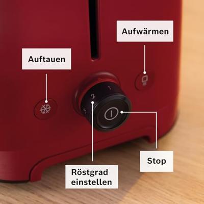 Bosch Kompakt Toaster MyMoment, rot Broodrooster Rood