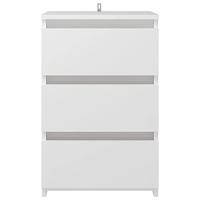 Nachtkastjes 2 st 40x35x62,5 cm bewerkt hout wit - thumbnail