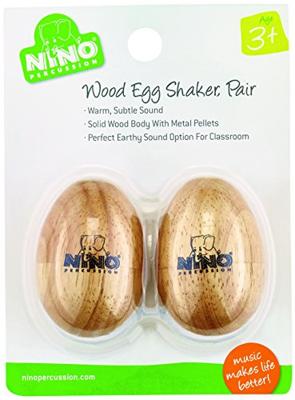 Nino Percussion NINO562-2 houten egg shakers klein (1 paar) Nino Percussion NINO562-2 houten egg shakers klein (1 paar)