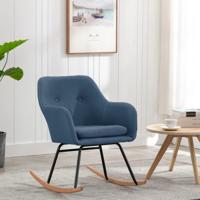 Schommelstoel stof blauw - thumbnail