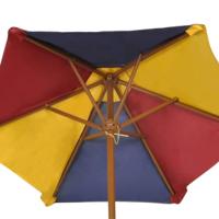 Kinderpicknicktafel- en banken met parasol in vier kleuren - thumbnail
