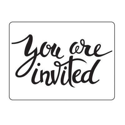 Vaessen Creative • embossing folder you are invited