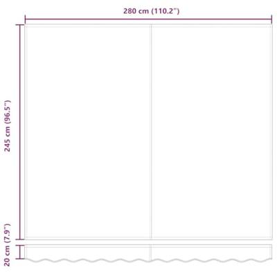 Luifel handmatig uittrekbaar 300x250 cm bordeauxrood