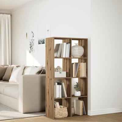 Kamerscherm / boekenkast 69,5x29x137,5 cm hout artisanaal eiken