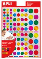 Apli Kids stickers, cirkel, blister met 624 stuks in geassorteerde metallic kleuren en groottes - thumbnail