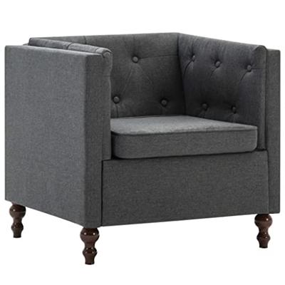 Fauteuil stof donkergrijs Fauteuil stof donkergrijs
