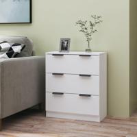 Dressoir 60x30x70 cm bewerkt hout wit - thumbnail