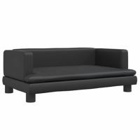 vidaXL Hondenmand 80x45x30 cm kunstleer zwart, hondenbank, hondenbed, dierenmand, huisdierenbank, huisdierenmand, dierenbed, huisdierenbed - thumbnail