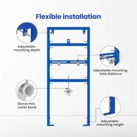 VidaXL Badkamer muursteun blauw 50 x 3 x 112 cm - thumbnail