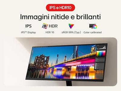LG UltraWide 29U511A-B.AEU Ultra Large 29 inch pc-monitor - IPS-paneel UWFHD-resolutie (2560 x 1080), 5 ms GTG 100 Hz, sRGB 99% (CIE1931), kantelbaar