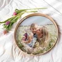 Rond dienblad bedrukken - Houtlook - 40 cm - thumbnail