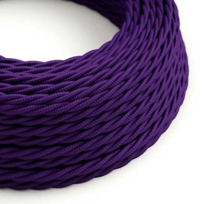 Strijkijzersnoer Violet (gevlochten) - viscose | 10cm | Creative-Cables | Creative-Cables | Creative-Cables | Creative-Cables