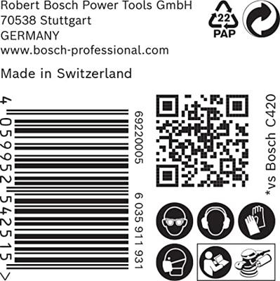 Bosch Accessories EXPERT C470 2608900914 Excenterschuurpapier Geperforeerd Korrelgrootte (num) 240 (Ø) 125 mm 50 stuk(s)