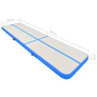 VidaXL Gymnastiekmat met pomp opblaasbaar 700x100x20 cm pvc bauw - thumbnail