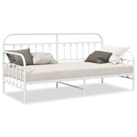 Bedframe voor een daybed met hoofdeinde Wit 100 x 190 cm Staal - thumbnail