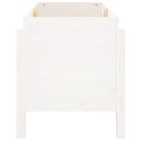 Plantenbak verhoogd 101x50x57 cm massief grenenhout wit - thumbnail