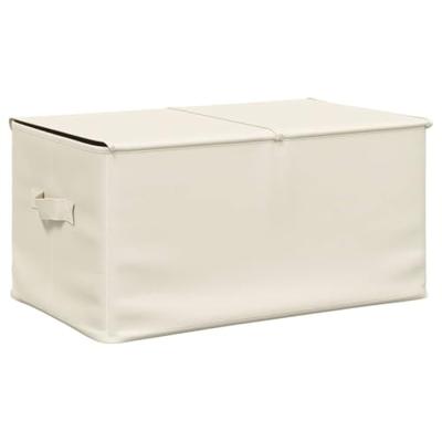 VidaXL Opbergboxen 2 st 50x30x25 cm stof crèmekleurig