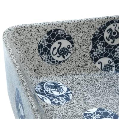 Opzetwasbak rechthoekig 46x35,5x13 cm keramiek meerkleurig