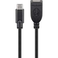 Goobay 55470 USB-C verlengkabel, zwart - thumbnail